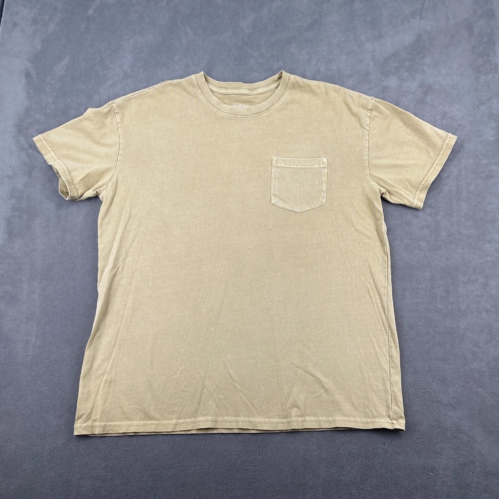 Goodfellow & Co T‎ Shirt Mens XLT Beige Casual Crew Neck Comfort Everyday Wear